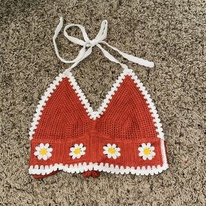 india boutique open back crochet halter top